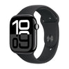 Apple Watch Series 10 – GPS, 46mm, Jet Black, Sport Band